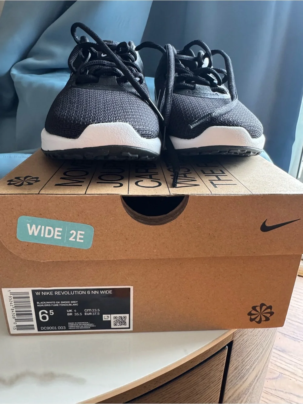 NEW Nike Revolution 6 NN Wide Women’s 6.5 Black Running Shoes